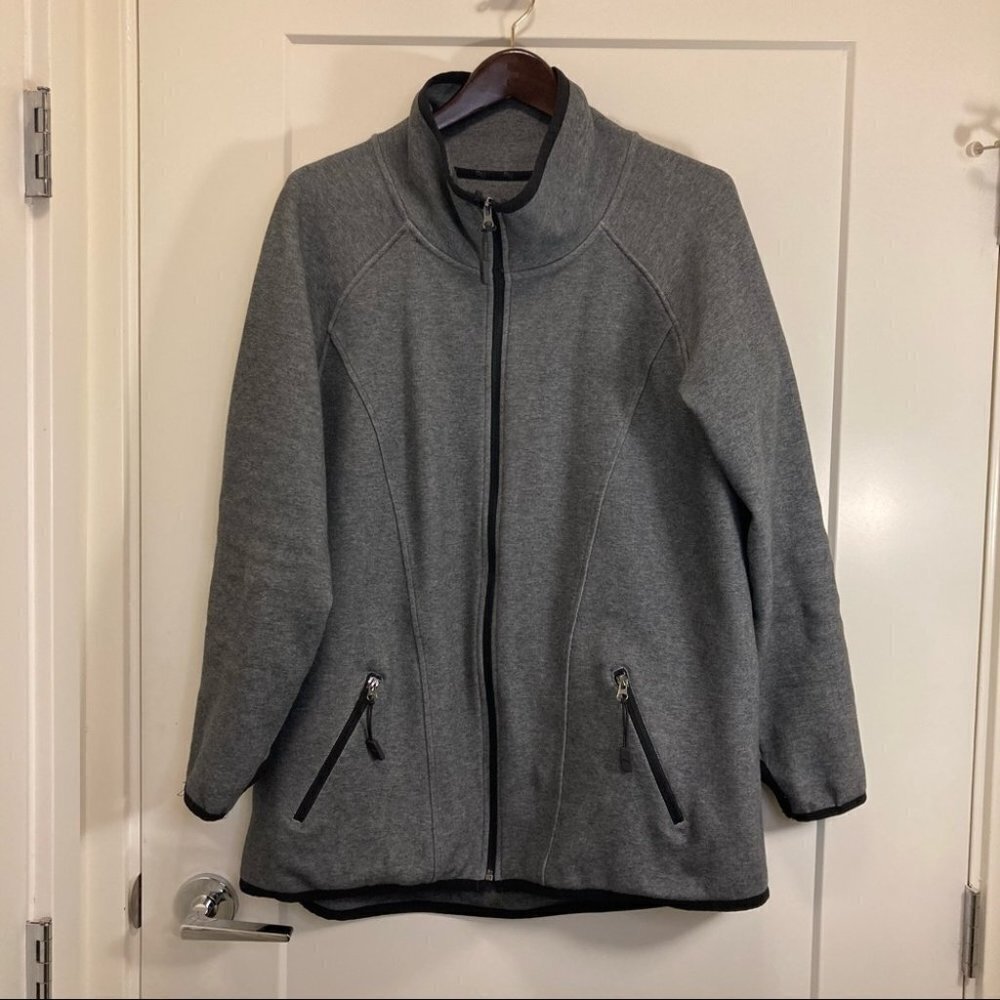 NOLA 1 XL Thick Jersey Knit Zip Up Thumbholes Activewear Leisurewear Jacket
